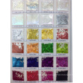 Hot selling!3D polyester laser glitter flake for nail art, make up,cloth decoration, ornament for all festival etc